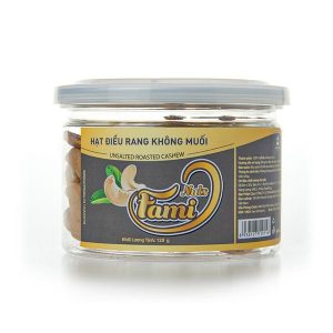 Hạt điều rang không muối faminut hũ nắp nhôm 120g-03